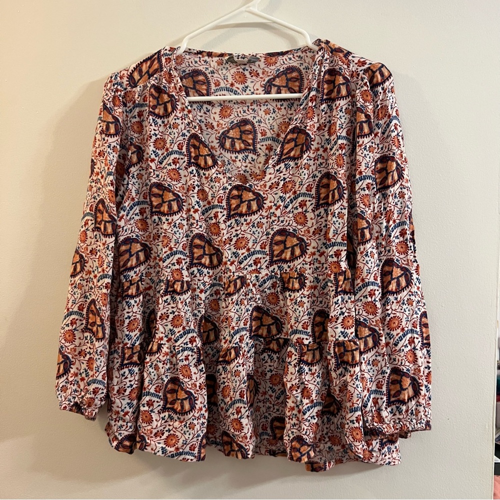 Lucky Brand Floral Print Women's Top